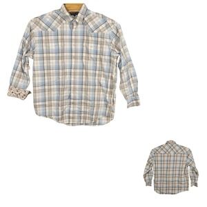 Roper Pearl Snap Western Shirt‎ Plaid Mens XL Flip Cuff Rodeo Ranchwear Country